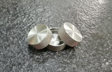 SUS304/1.4301 Stainless steel machined knobs with turning and diamond knurling