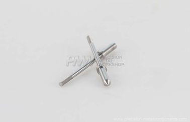 Machined metal parts special high precision pins in mechanical assembly and automation