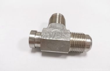 Tee for flow control - Stainless steel machined parts from lost wax casting ASTM 316 1.4401