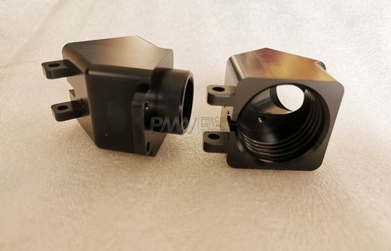 Precision machined aluminum parts milled with black anodizing
